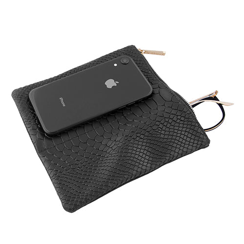 Black Python Eyewear Case