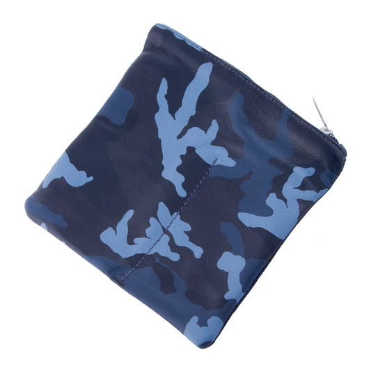 Blue Camo Leather Eyewear Case