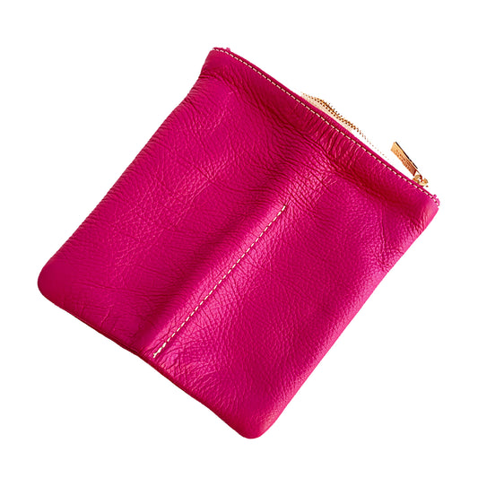 Fuchsia Leather Eyewear Case