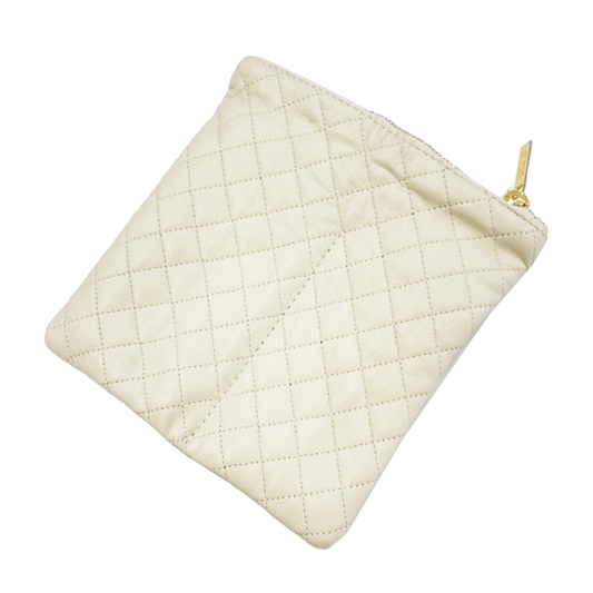 Ivory Quilted Lamb Eyewear Case