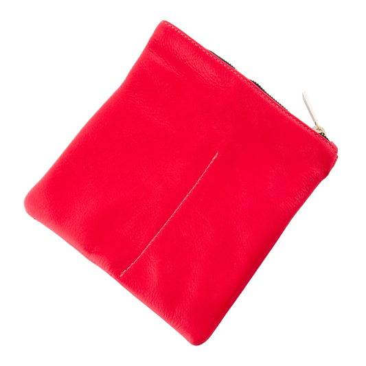 Red Leather Eyewear Case