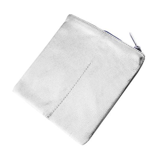 Silver Leather Eyewear Case